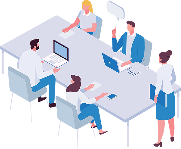 image of web design meeting