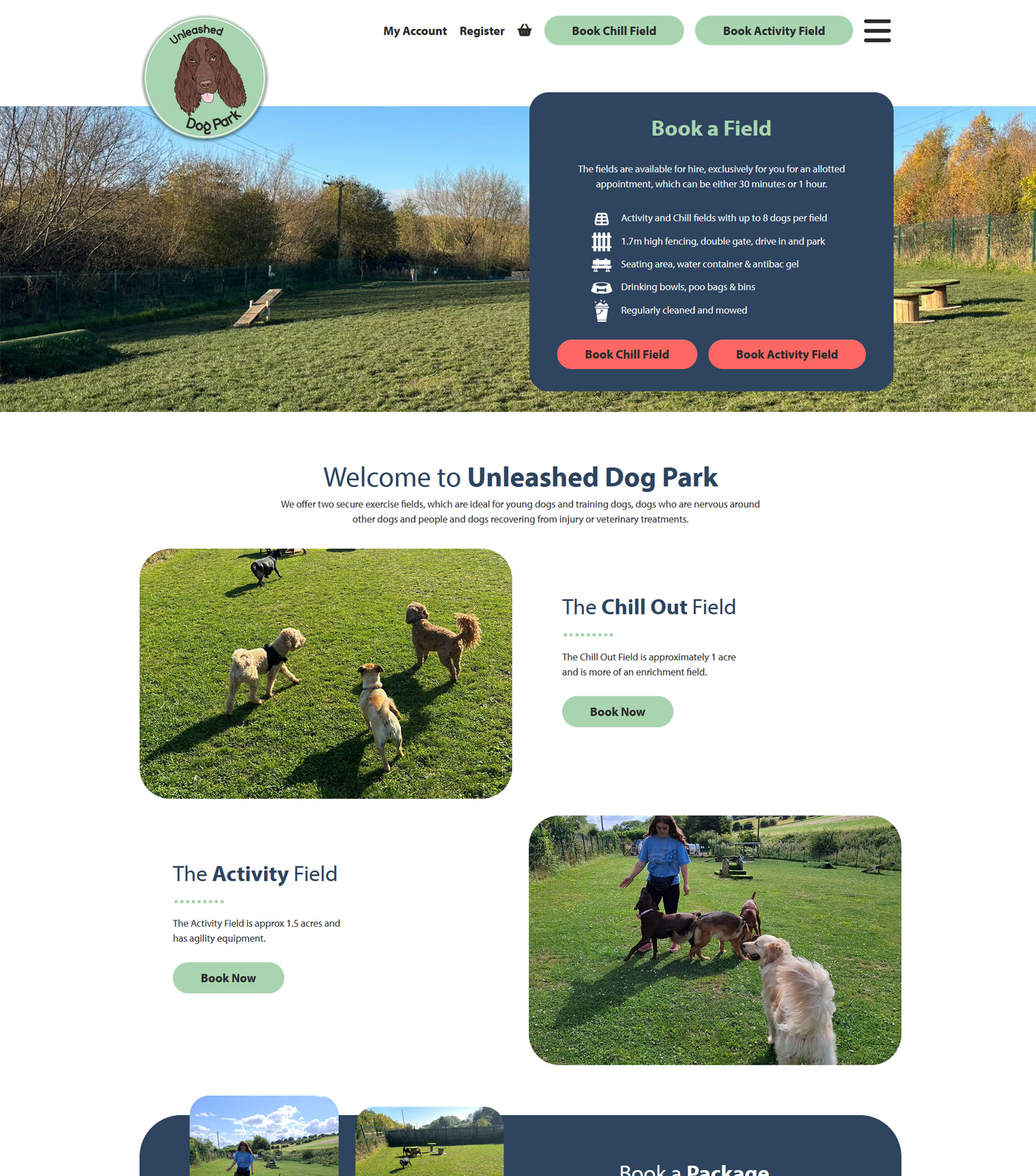 Unleashed Dog Park Website